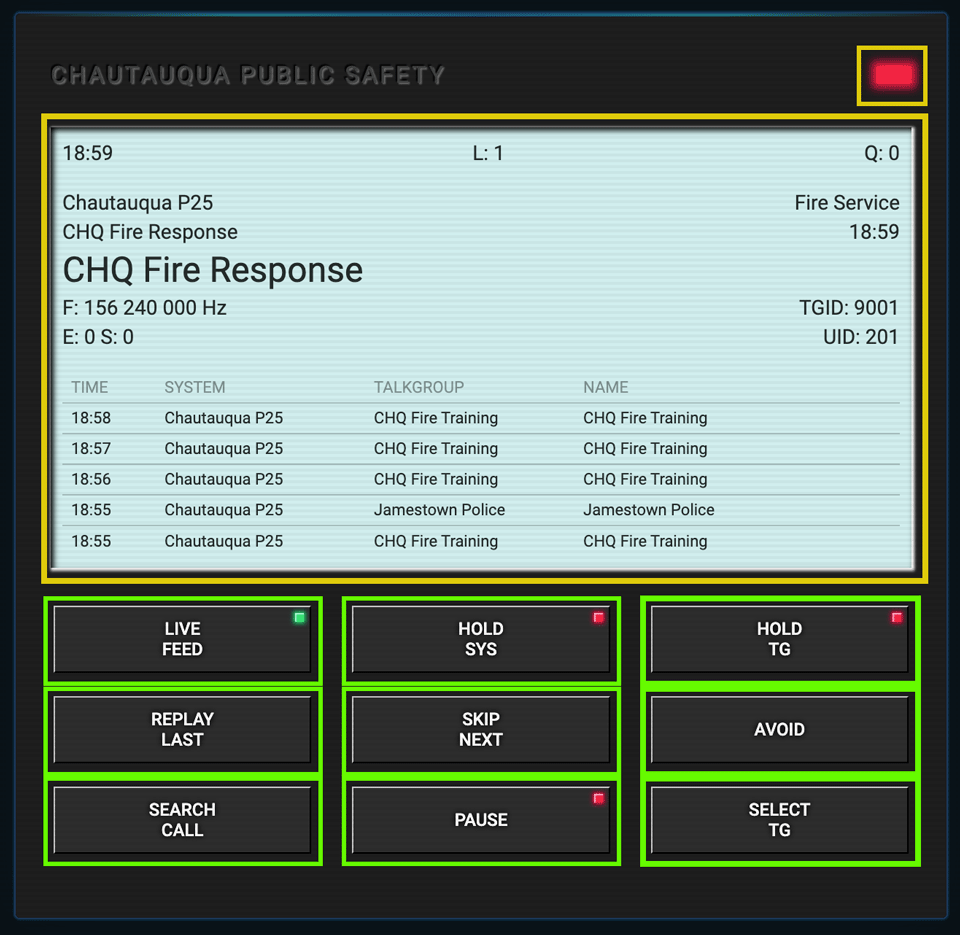 Rdio Scanner – Chautauqua Public Safety interface